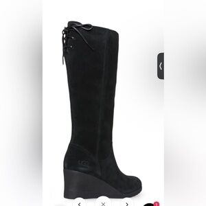 UGG Dawna Black Wedge Boots